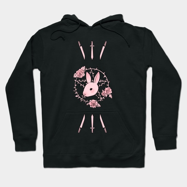 knife bunny Hoodie by deel0909